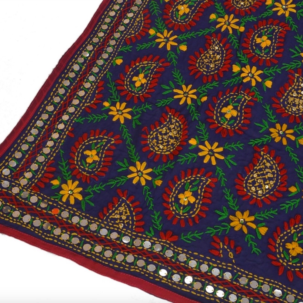 NWOT Anthropologie embroidered Indian scarf wraps